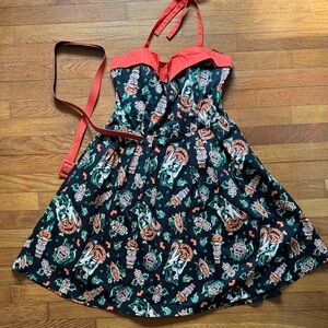 Sourpuss Halloween Tiki Pinup Dress